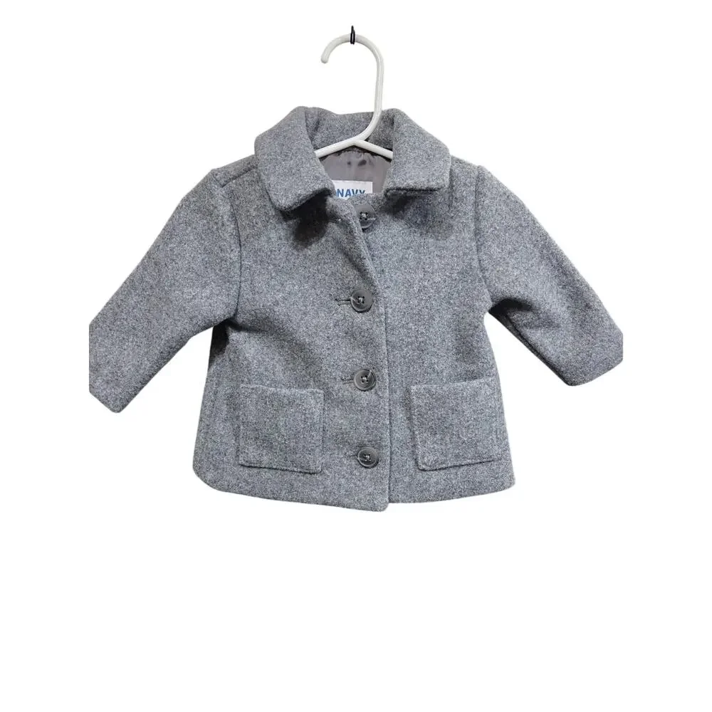NWOT Gray Winter Coat - Old Navy - 0-3mo